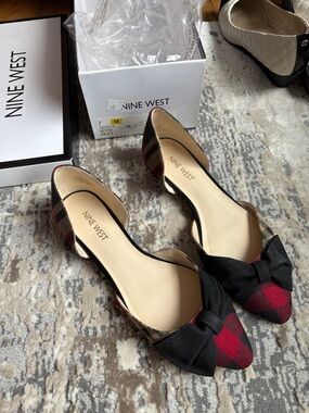 Nine West Plaid Flats US SZ 7